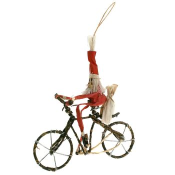 Décoration de sapin de Noël, Père Noël à vélo (Z19705) 2