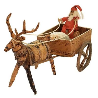 Christmas decoration, Santa on sleigh with reindeer (Z19708)