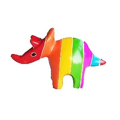 Kisii stone rainbow triceratops (Z2124)