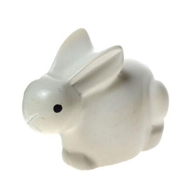 Kisii stone white rabbit 8.5x6x4.5cm (Z2144)
