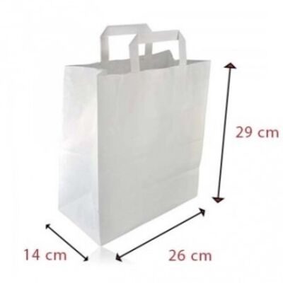 White kraft paper tote bag Size 2