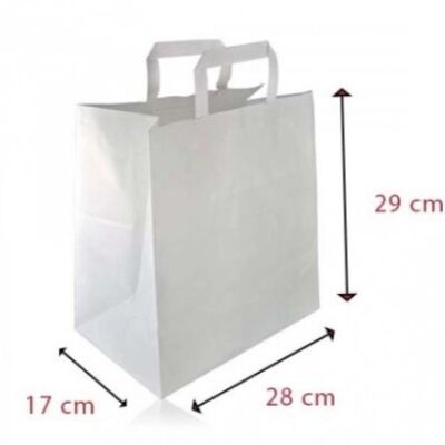 White kraft paper tote bag Size 3