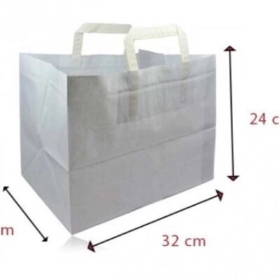 White kraft paper tote bag Size 4