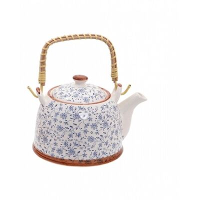 Ceramic teapot with filter and bamboo handle. Capacity: 800ml AT-393A