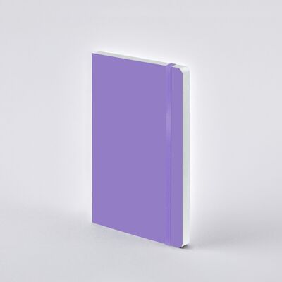 Dream Boat Violet - M | nuuna Carnet A5 | Grille de points de 3,5 mm | 176 pages numérotées | Papier premium 120 g | cuir violet | produit durablement en Allemagne