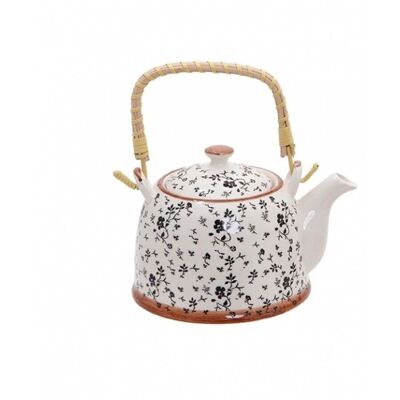 Ceramic teapot with filter and bamboo handle. Capacity: 800ml AT-393C