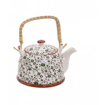 Ceramic teapot with filter and bamboo handle. Capacity: 800ml AT-393D