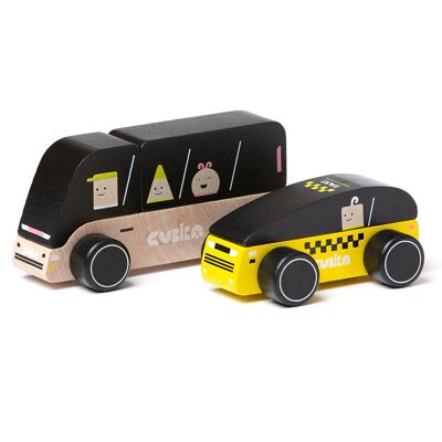 Wooden set "City transport"