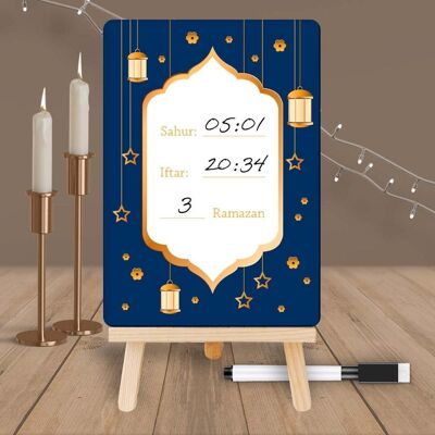 Ramadan Kalender "Blau" aus Acrylglas (abwischbar)