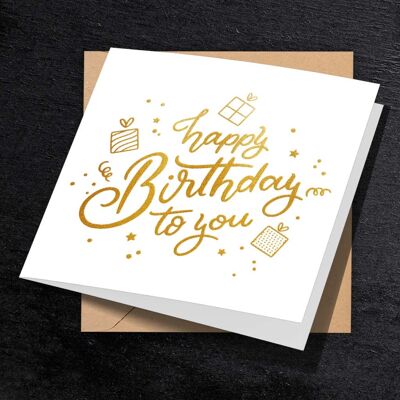 „Happy Birthday“ Klappkarte inkl. Umschlag