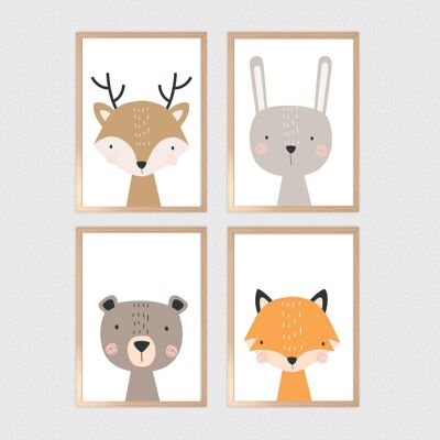 PosterSet A4 "Forest Friends"