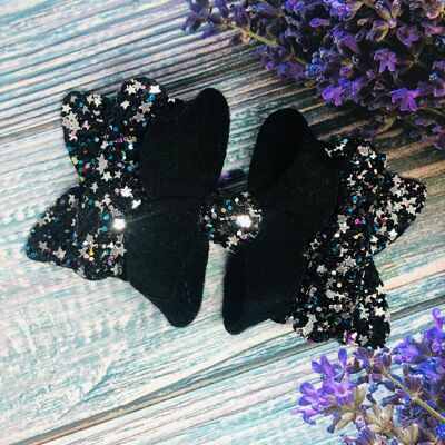 Black Sparkly Franchi Posy Bow