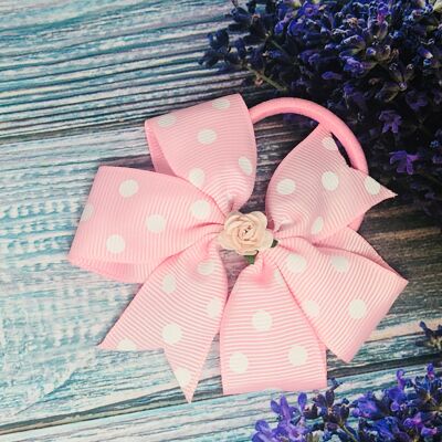 Light Pink Polka Dot Ribbon Bow