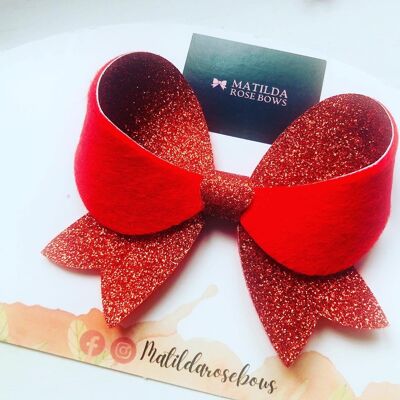 Red Sparkly Franchi Fancy Bow