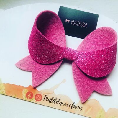 Pink Sparkly Franchi Fancy Bow