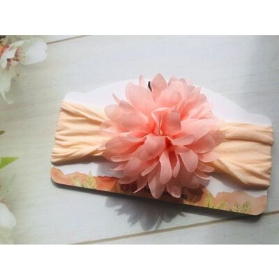 Peach flower headband