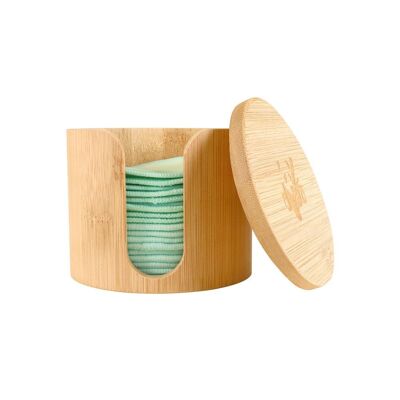 Bamboo box for make-up removal pads