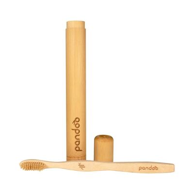 Bamboo toothbrush case