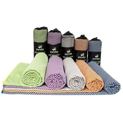 Travel towel with bamboo activated carbon fibers | size L | dark grey