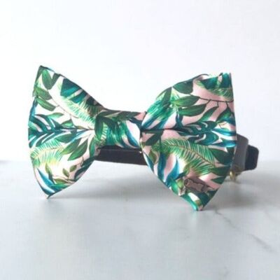 Palms & Cheese Dog Bow Tie - Large