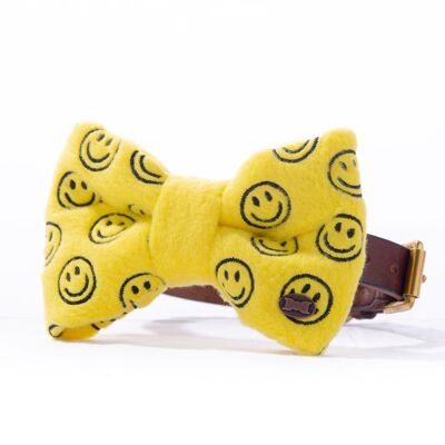 The HAPPY Dog Bow Tie in Yellow - Large