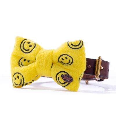 The HAPPY Dog Bow Tie in Yellow - Small