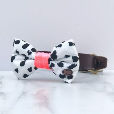 Pinto Neon Satin Dog Bow Tie - Small