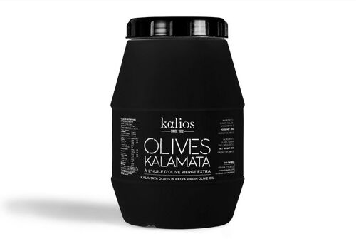 VRAC - Olives Kalamata dans l’huile d’olive - 2kg d'olives + 1kg d'huile