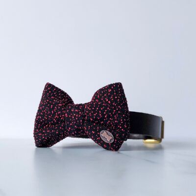 Cosmic Glitter Dog Bow Tie Red
