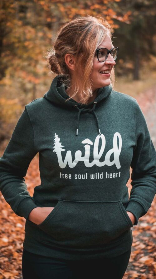 Wild hoodie unisex - dunkel-grau