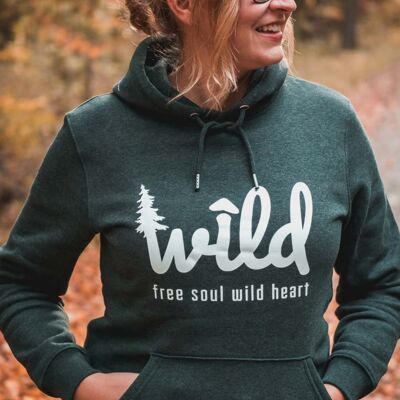 Wild hoodie unisex - dunkel-grau