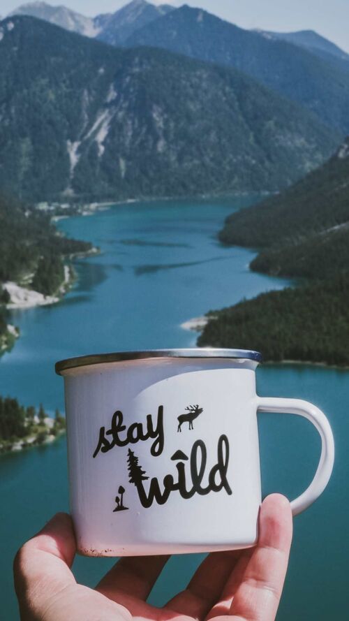 Emaille outdoor tasse "stay wild“