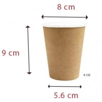 Brown paper cup 8oz