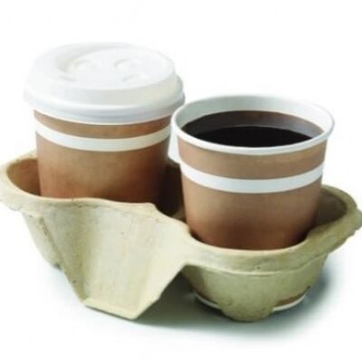 Cellulose cup holder 2 compartments