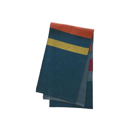 Stripes scarf blue / blue teal