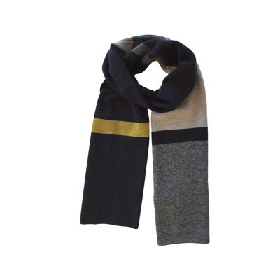 Stripes scarf anthracite / gray