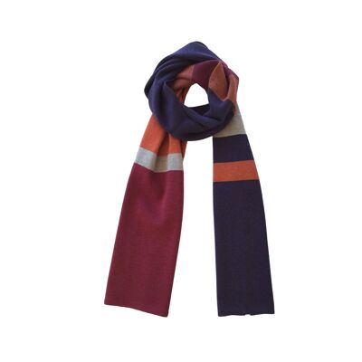 Stripes scarf red / purple