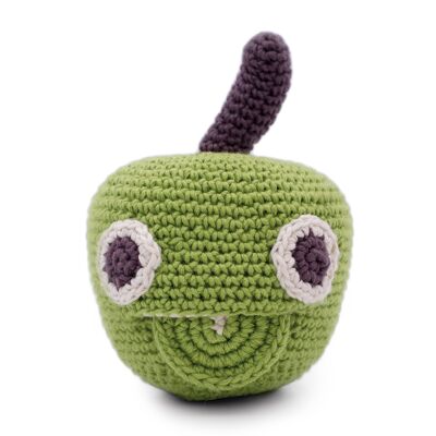 NEWTON LA POMME - HOCHET POUR BÉBÉ EN COTON BIO