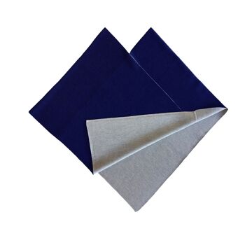 Poncho Triangle épais bleu / gris 3