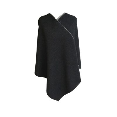 Triangle Poncho thick anthracite / gray