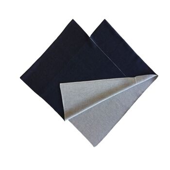 Poncho triangle épais anthracite / gris 3