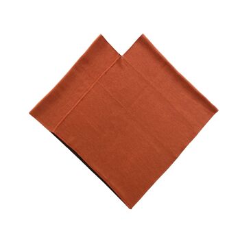 Poncho triangle épais rouge-brun / orange 4