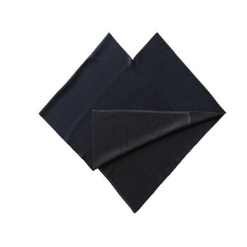 Poncho triangle épais bleu-marron / marron 4