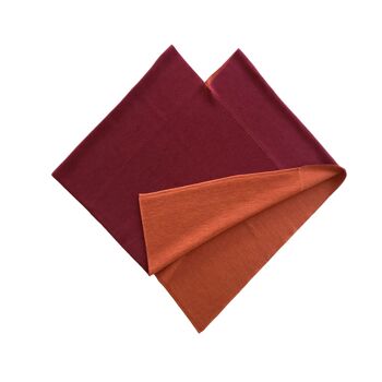 Poncho triangle épais rouge / orange 3