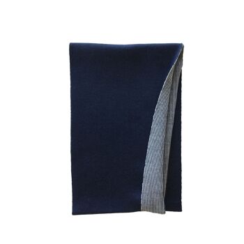 Foulard rond bleu / gris 1
