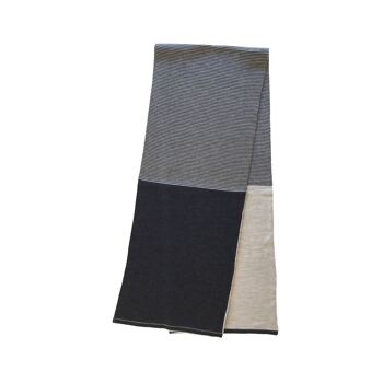 Foulard rayé anthracite / gris 3