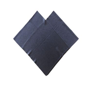 Poncho triangle réversible fin bleu doré/naturel 5