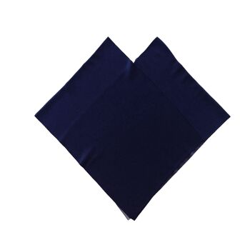 Poncho triangle fin réversible bleu/gris 5