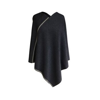 Poncho triangle fin anthracite / gris 1
