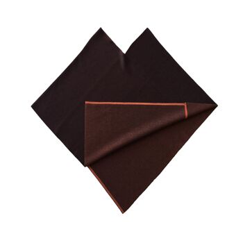 Poncho triangle fin rouge-marron / orange 3
